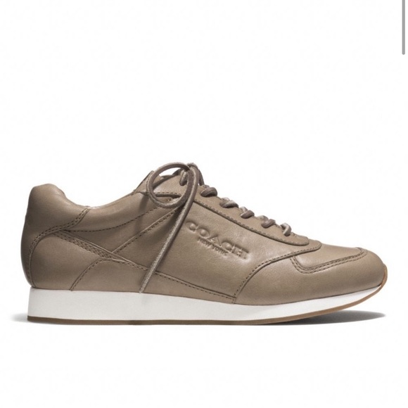 Coach Shoes - 🤎Coach RaeAnn Slate Taupe Tennis Shoes 100% Leather.Rawhide Laces.
